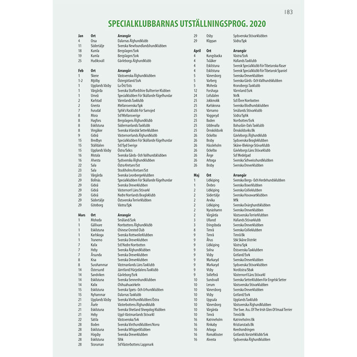 Utställningsprogram Hundboken