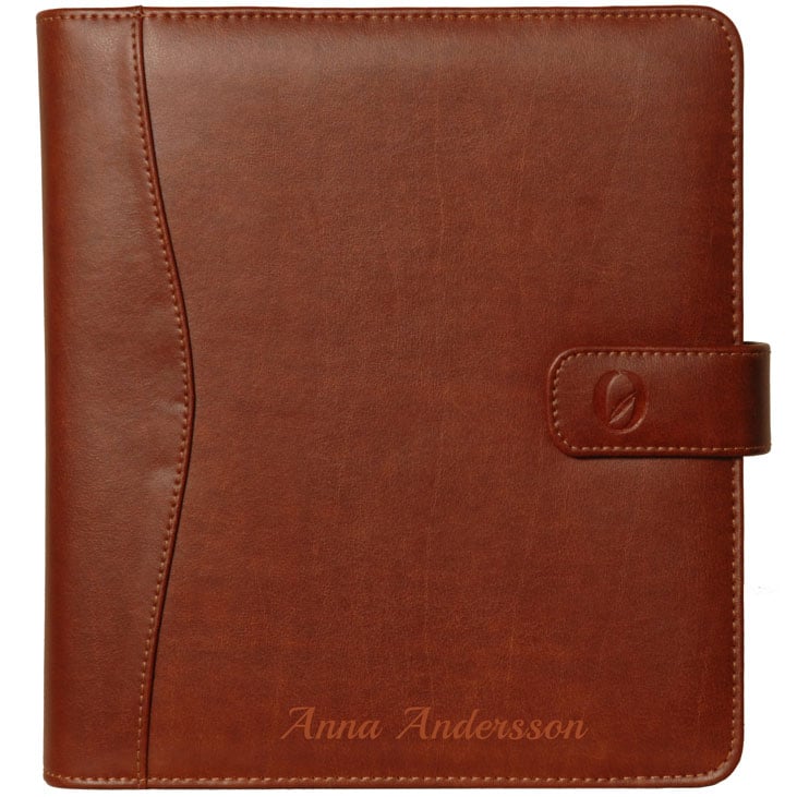 Utställnings- & Tävlingsmapp Brun Oxford läder med namngravyr