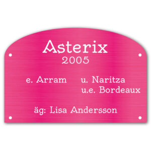 Boxskylt Rosa Metallic/Vit Form 8