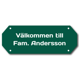 Dörrskylt 3 Grön/vit