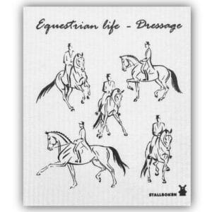 Designad disktrasa med häst dressyr motiv